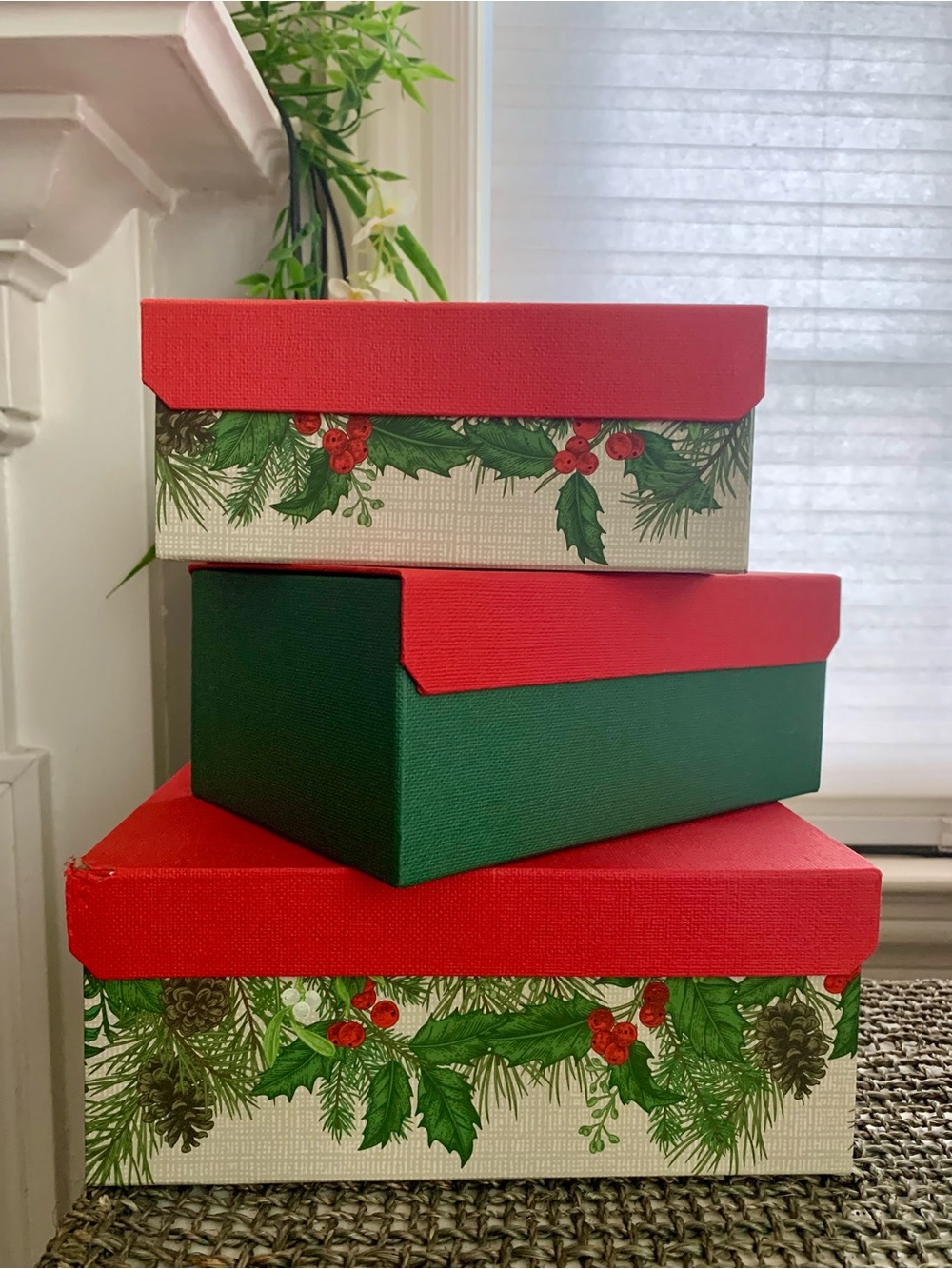 Holiday (3 in 1) Nesting Decorative Storage Gift Boxes